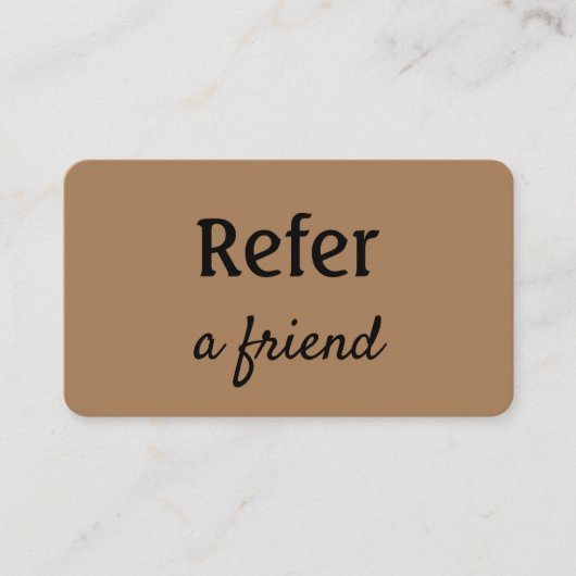 eenvoudig minimaal jouw naam store salon verwijzin aanbevelingskaartje (Voorkant)