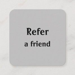 eenvoudig minimaal jouw naam store salon verwijzin aanbevelingskaartje