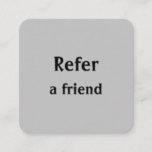 eenvoudig minimaal jouw naam store salon verwijzin aanbevelingskaartje