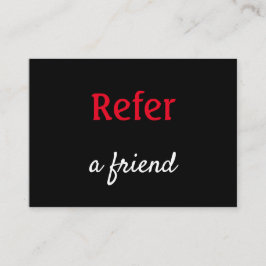 eenvoudig minimaal jouw naam store salon verwijzin aanbevelingskaartje