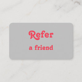 eenvoudig minimaal jouw naam store salon verwijzin aanbevelingskaartje