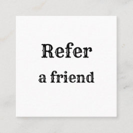 eenvoudig minimaal jouw naam store salon verwijzin aanbevelingskaartje