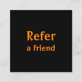 eenvoudig minimaal jouw naam store salon verwijzin aanbevelingskaartje