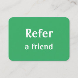 eenvoudig minimaal jouw naam store salon verwijzin aanbevelingskaartje