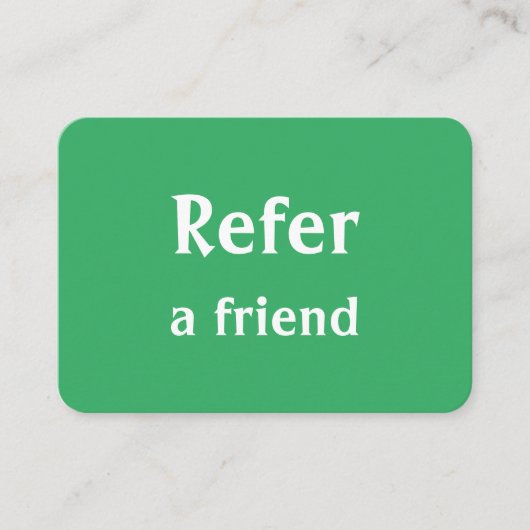 eenvoudig minimaal jouw naam store salon verwijzin aanbevelingskaartje (Voorkant)