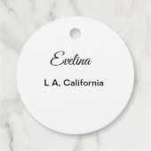 Eenvoudig minimaal jouw naam tekst plaatsen stadsa bedankjes labels (Achterkant)