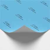 Eenvoudig minimaal jouw naam tekst plaatsen stadsa cadeaupapier (Hoek)