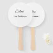 Eenvoudig minimaal jouw naam tekst plaatsen stadsa handwaaier (Voorkant en achterkant)