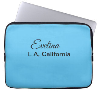 Eenvoudig minimaal jouw naam tekst plaatsen stadsa laptop sleeve