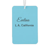 Eenvoudig minimaal jouw naam tekst plaatsen stadsa luchtverfrisser (Achterkant)