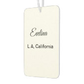 Eenvoudig minimaal jouw naam tekst plaatsen stadsa luchtverfrisser (Links)