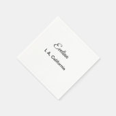 Eenvoudig minimaal jouw naam tekst plaatsen stadsa servet (Hoek)