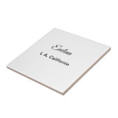 Eenvoudig minimaal jouw naam tekst plaatsen stadsa tegeltje (Zijkant)