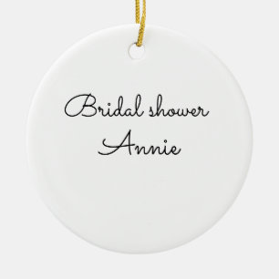 eenvoudig minimaal jouw naam tekst vrijgezellenfee keramisch ornament