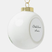 eenvoudig minimaal jouw naam tekst vrijgezellenfee keramische bal ornament (Links)