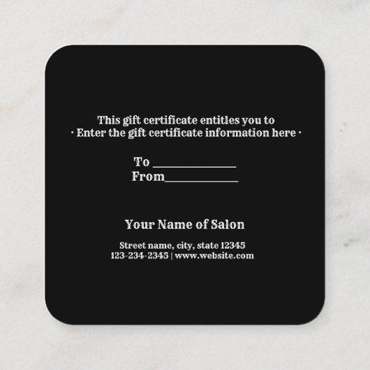 eenvoudig minimaal jouw naam tekstadres logo dis t contactkaartje (Achterkant)