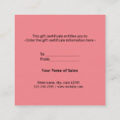 eenvoudig minimaal jouw naam tekstadres logo dis t contactkaartje (Achterkant)