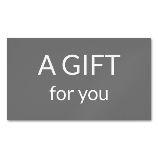 eenvoudig minimaal jouw naam tekstadres logo dis t magnetisch visitekaartje (Voorkant)