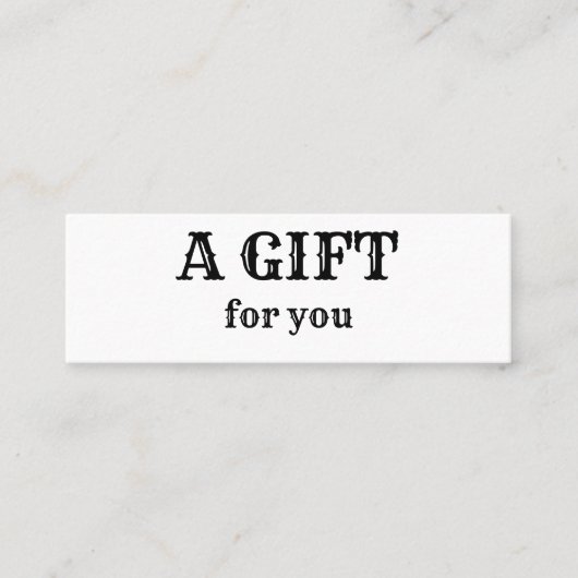 eenvoudig minimaal jouw naam tekstadres logo dis t mini visitekaartje (Voorkant)