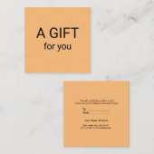 eenvoudig minimaal jouw naam tekstadres logo dis t vierkante visitekaartje (Voorkant / Achterkant)