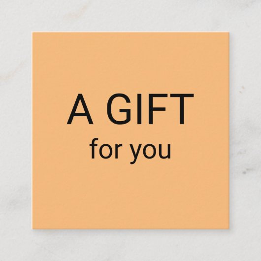 eenvoudig minimaal jouw naam tekstadres logo dis t vierkante visitekaartje (Voorkant)