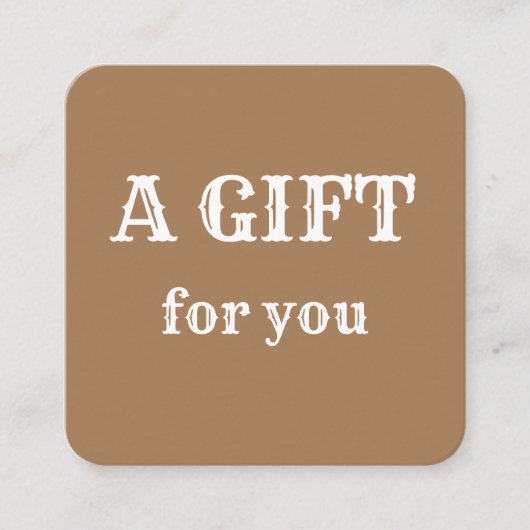 eenvoudig minimaal jouw naam tekstadres logo dis t vierkante visitekaartje (Voorkant)