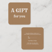 eenvoudig minimaal jouw naam tekstadres logo dis t vierkante visitekaartje (Voorkant / Achterkant)