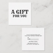 eenvoudig minimaal jouw naam tekstadres logo dis t vierkante visitekaartje (Voorkant / Achterkant)