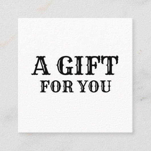 eenvoudig minimaal jouw naam tekstadres logo dis t vierkante visitekaartje (Voorkant)