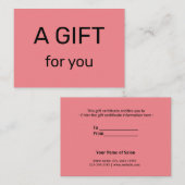 eenvoudig minimaal jouw naam tekstadres logo dis t visitekaartje (Voorkant / Achterkant)