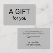 eenvoudig minimaal jouw naam tekstadres logo dis t visitekaartje (Voorkant / Achterkant)