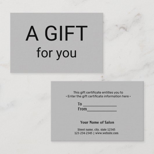 eenvoudig minimaal jouw naam tekstadres logo dis t visitekaartje (Voorkant / Achterkant)