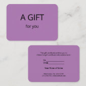 eenvoudig minimaal jouw naam tekstadres logo dis t visitekaartje (Voorkant / Achterkant)