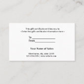 eenvoudig minimaal jouw naam tekstadres logo toevo kortingskaartje (Achterkant)