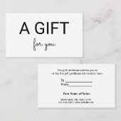 eenvoudig minimaal jouw naam tekstadres logo toevo kortingskaartje (Voorkant / Achterkant)