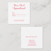 eenvoudig minimaal jouw namen tekst afbeeldingen b afsprakenkaartje (Voorkant / Achterkant)