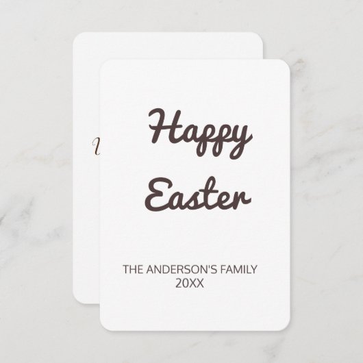 eenvoudig minimaal jouw tekst easter toevoegen bedankkaart (Voorkant / Achterkant)