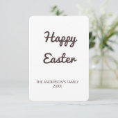 eenvoudig minimaal jouw tekst easter toevoegen bedankkaart (Staand voorkant)