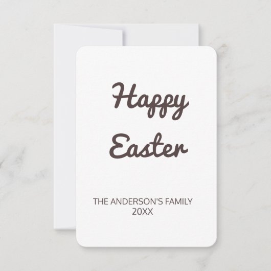 eenvoudig minimaal jouw tekst easter toevoegen bedankkaart (Voorkant)