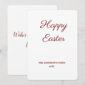 eenvoudig minimaal jouw tekst easter toevoegen bedankkaart (Voorkant / Achterkant)