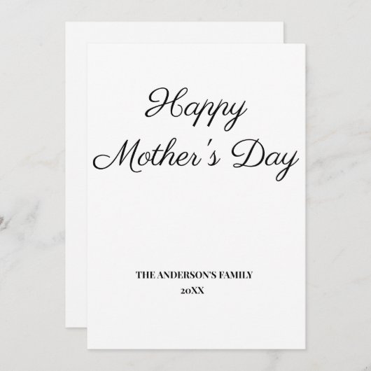 eenvoudig minimaal jouw tekst moederdag toevoegen (Voorkant / Achterkant)