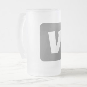 eenvoudig minimaal jouw tekst monogram foto toevoe matglas bierpul
