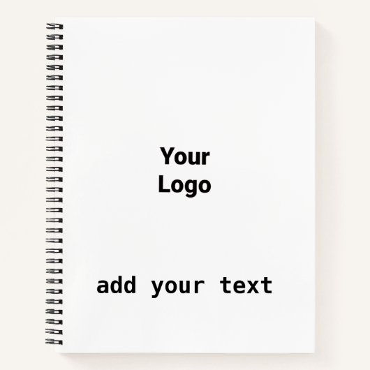 eenvoudig minimaal jouw tekst monogram fotonoteboo notitieboek (Voorkant)