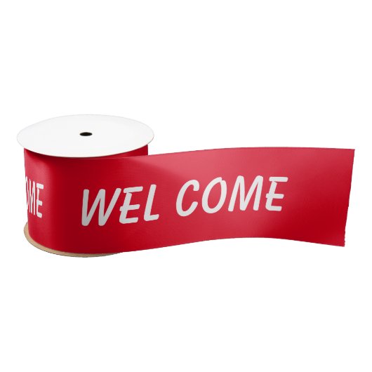 eenvoudig minimaal jouw tekst monogram naam satin  satijnen lint (Spoel)