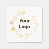 eenvoudig minimaal jouw tekst monogram naam servet (Voorkant)