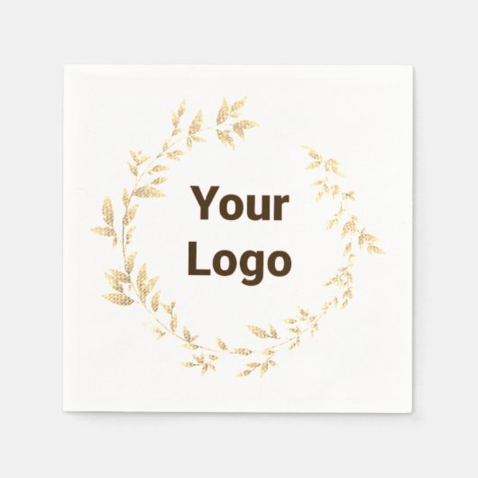 eenvoudig minimaal jouw tekst monogram naam servet (Voorkant)