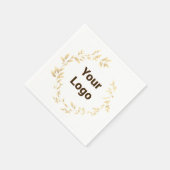 eenvoudig minimaal jouw tekst monogram naam servet (Hoek)