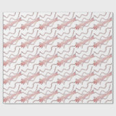 eenvoudig minimaal jouw tekst monogram naam wrappi cadeaupapier (Vlak)