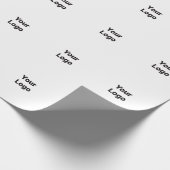 eenvoudig minimaal jouw tekst monogram naam wrappi cadeaupapier (Hoek)