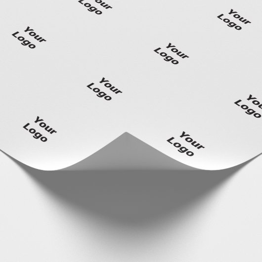 eenvoudig minimaal jouw tekst monogram naam wrappi cadeaupapier (Hoek)